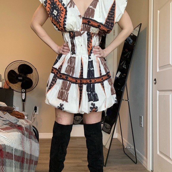 NWT tribal balloon mini dress! - Picture 6 of 6